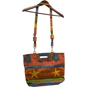 Sun and Sand Beach Bag Inner Pocket Magnetic Closure Snaps Shoulder Strap Handle
